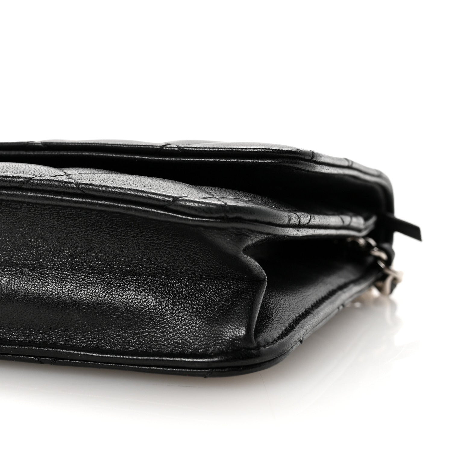 Chanel Lambskin Quilted Wallet On Chain WOC Black 11 of 11