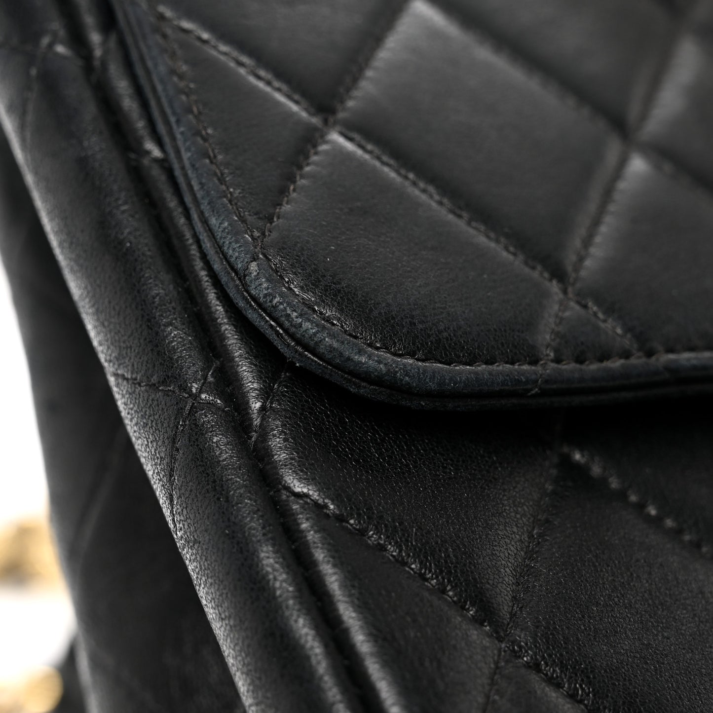 Lambskin Quilted XL Jumbo Single Flap Black
