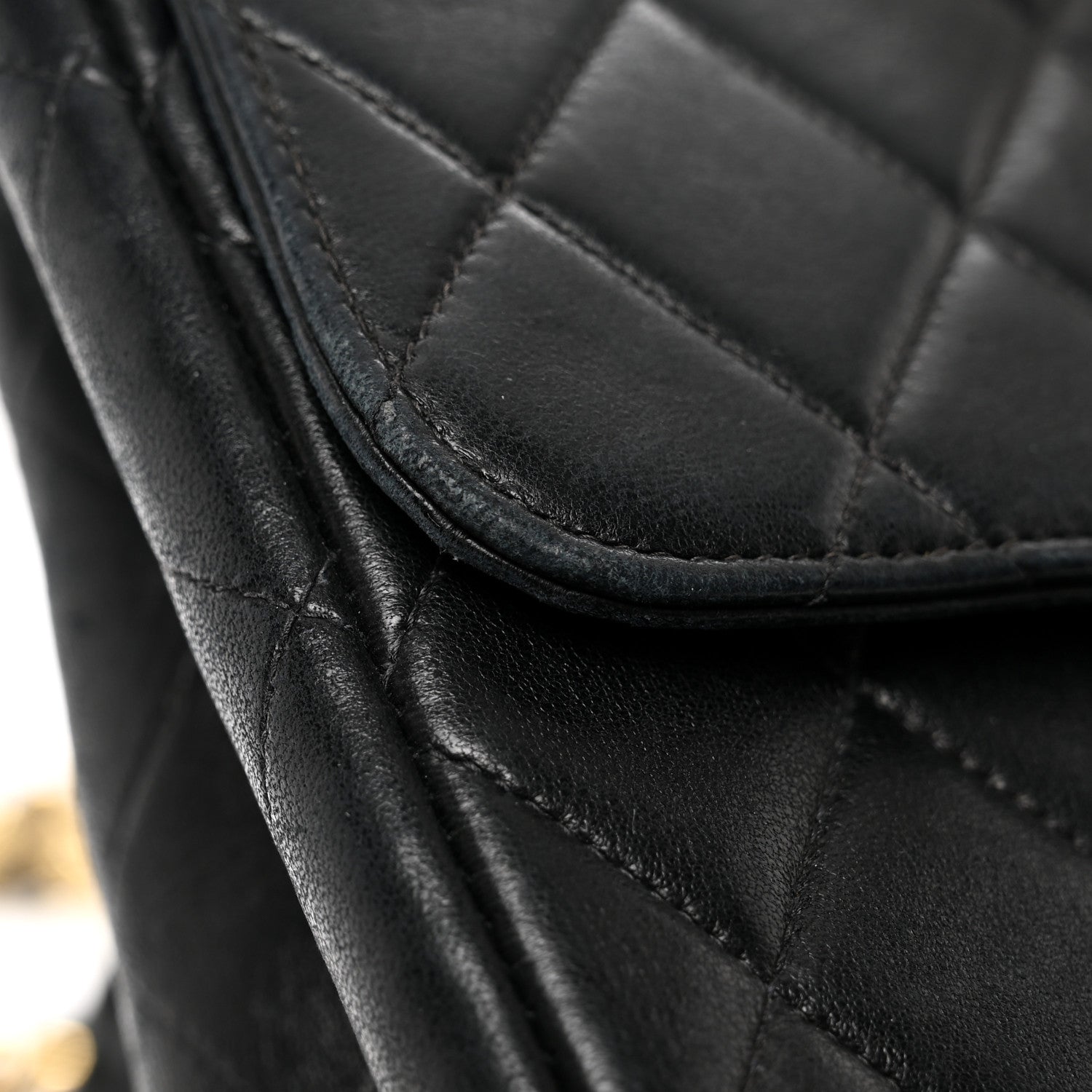 Chanel Lambskin Quilted XL Jumbo Single Flap Black 12 of 14