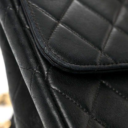 Chanel Lambskin Quilted XL Jumbo Single Flap Black 12 of 14