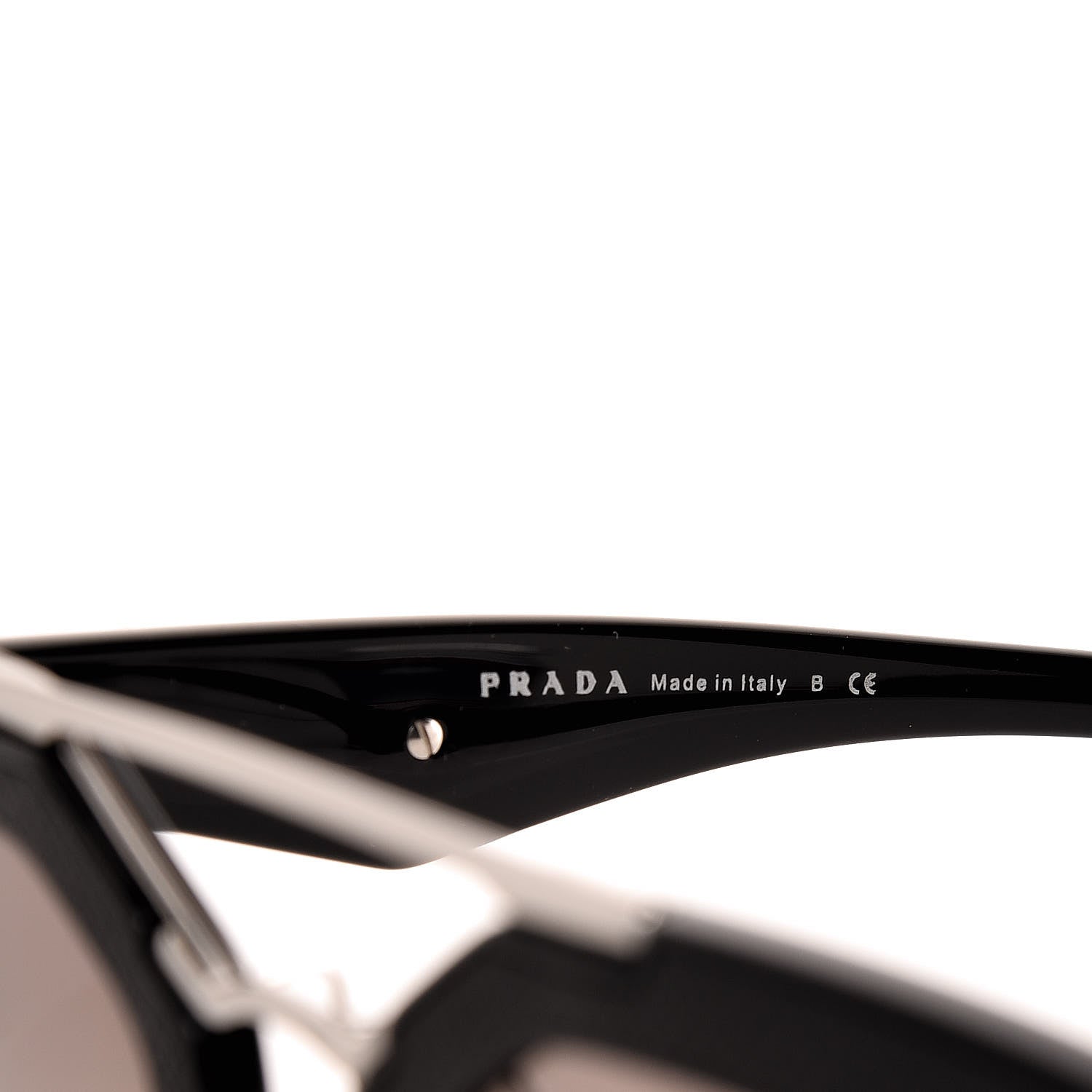 Prada Saffiano Cinema Sunglasses SPR 14S Black 5 of 9