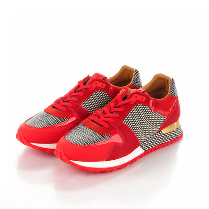 Louis Vuitton Epi Calfskin Textile Run Away Sneakers 37.5 Rouge 3 of 7