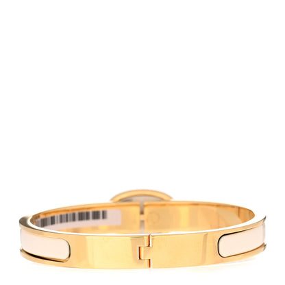 Hermes Enamel Mini Clic Chaine d'Ancre Bracelet GM Creme 3 of 5