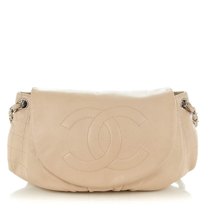 Chanel Caviar Half Moon Large Flap Beige Clair 1 of 7