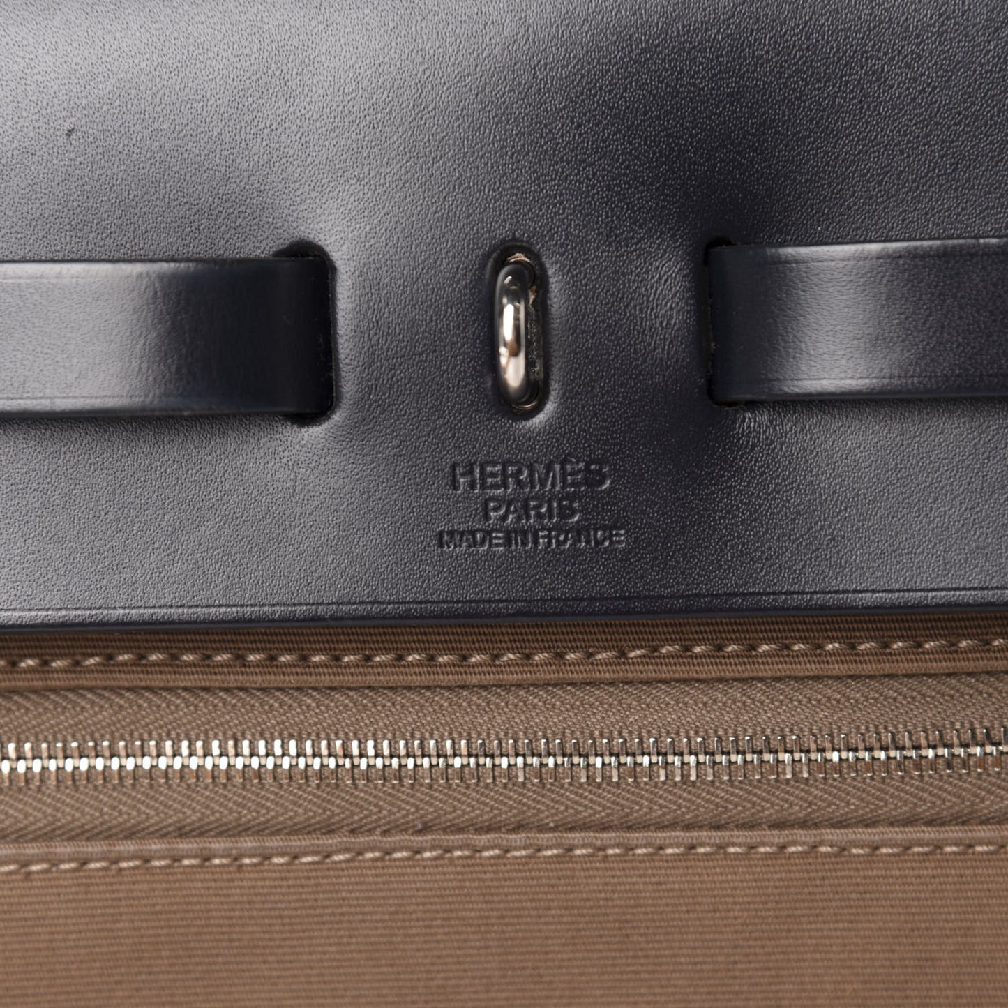 Vache Hunter Toile Herbag Zip 31 PM Etoupe Bleu Saphir