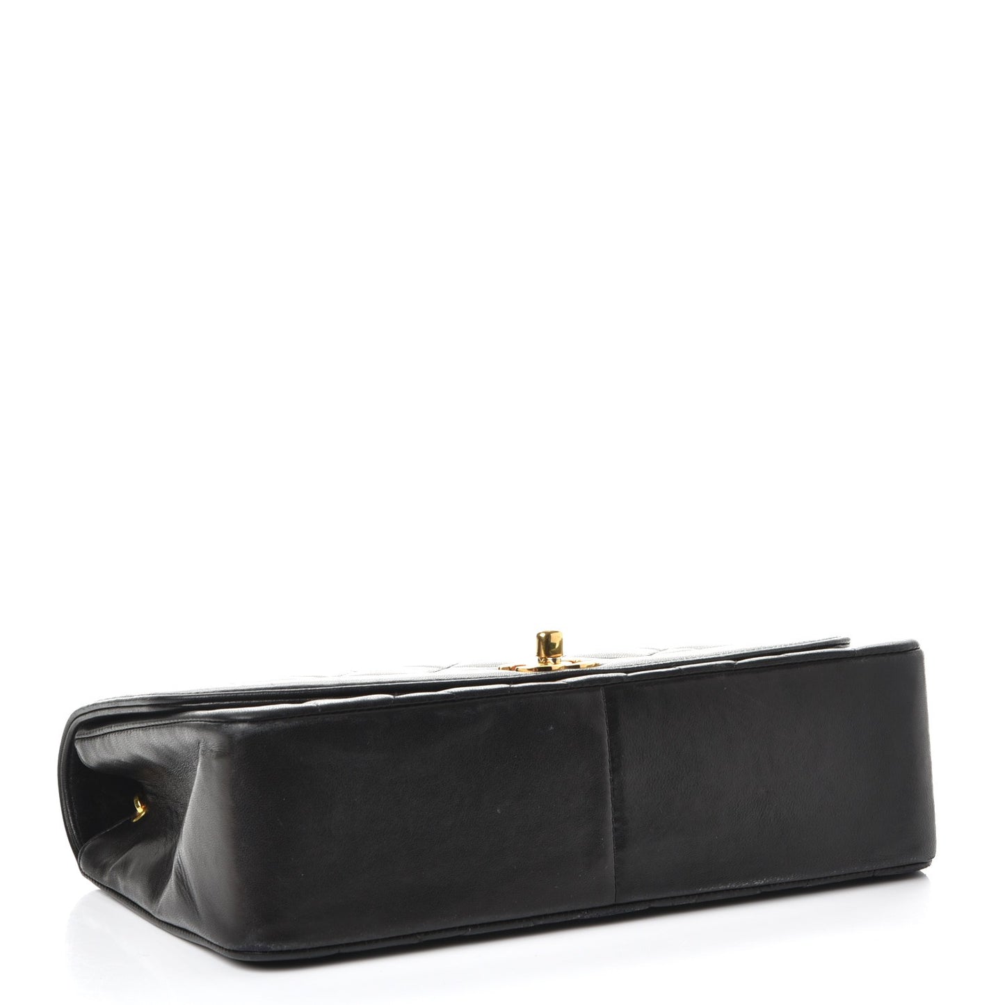 Lambskin Quilted Medium Single Flap Black
