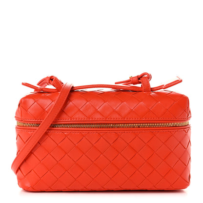 Bottega Veneta Calfskin Intrecciato Bang Bang Vanity Case Orange 1 of 9