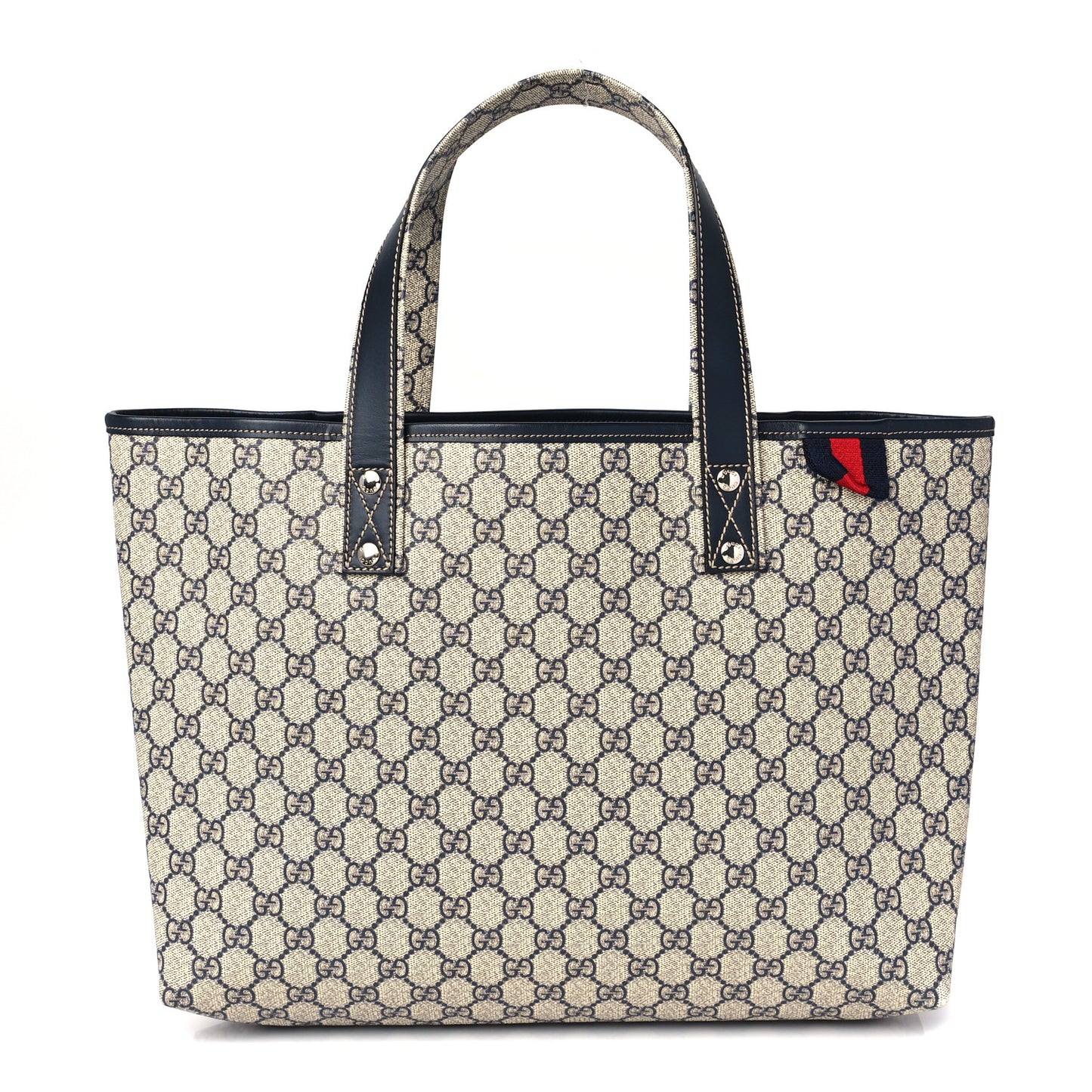 GG Plus Monogram Medium Signature Web Loop Tote Navy