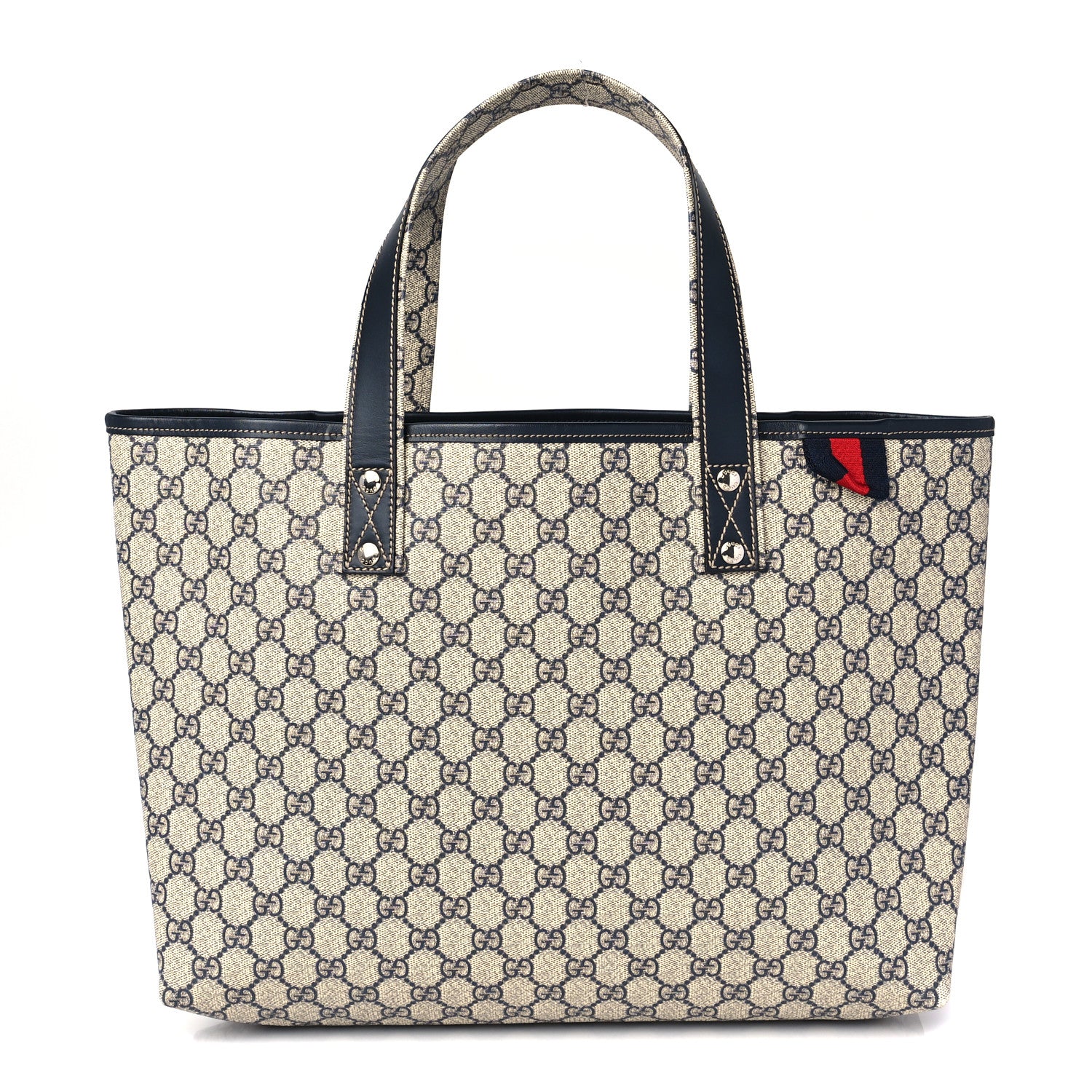 Gucci GG Plus Monogram Medium Signature Web Loop Tote Navy 1 of 9