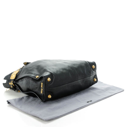 Miu Miu Soft Calf Hobo Nero Black 4 of 7