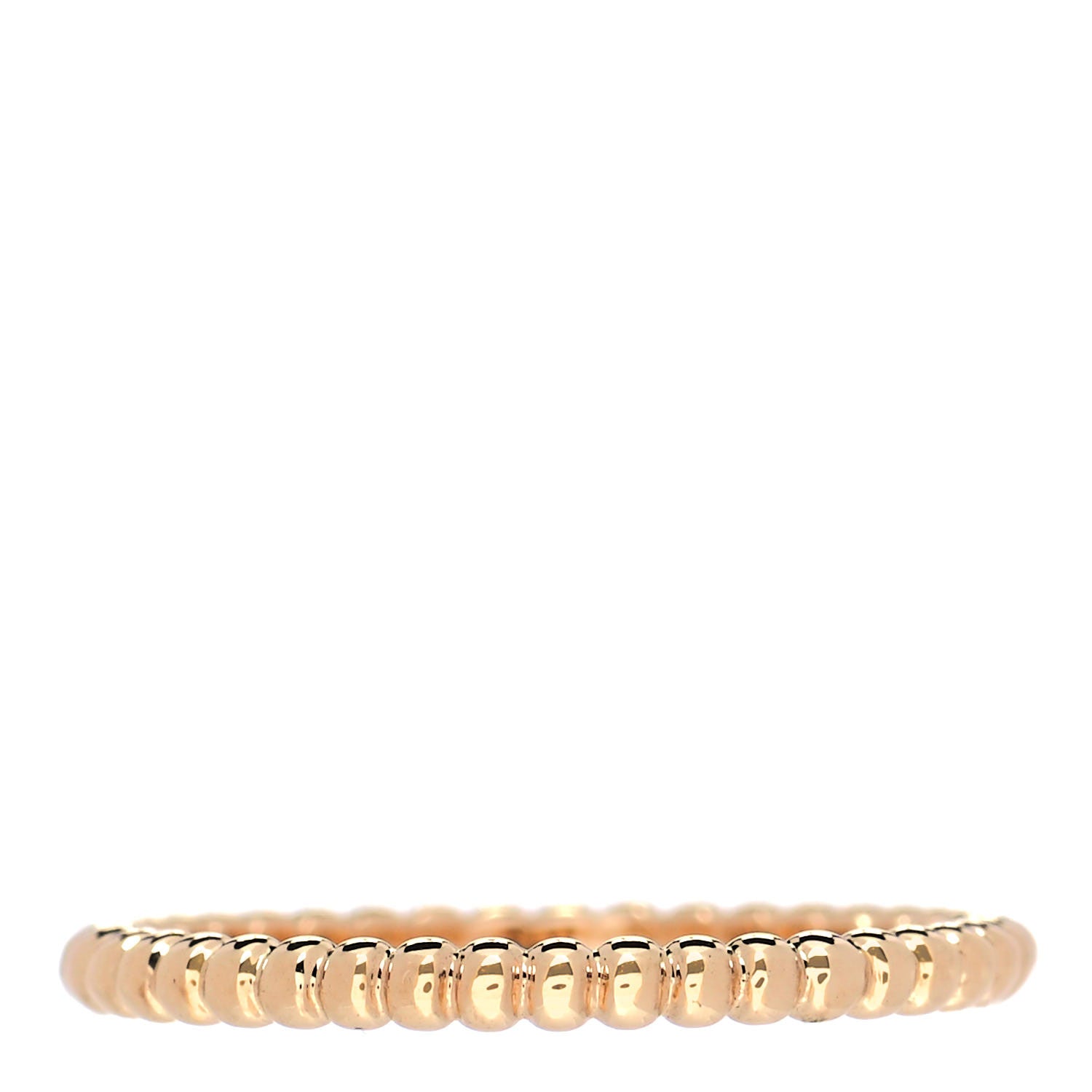 Van Cleef & Arpels 18K Yellow Gold Small Perlee Ring 60 9 1 of 5