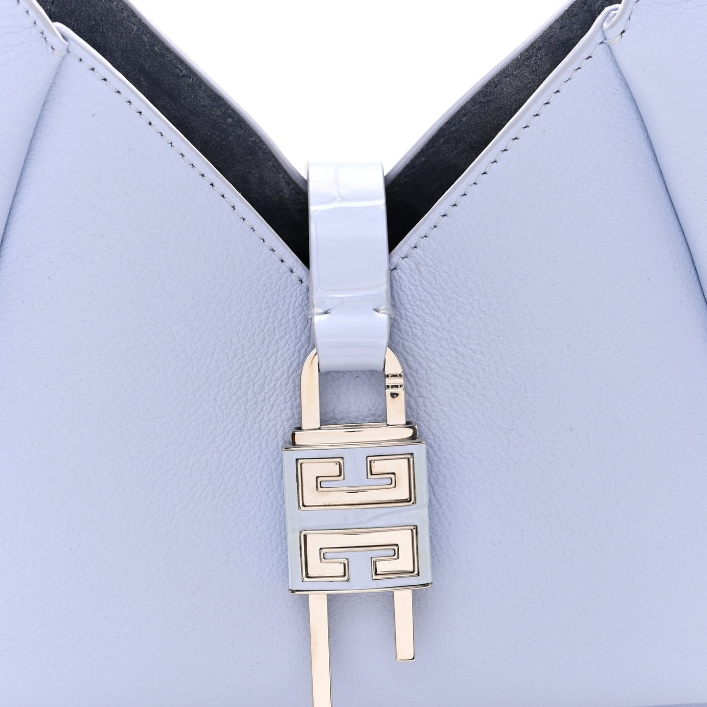 Textured Calfskin Mini G Hobo Cloud Blue
