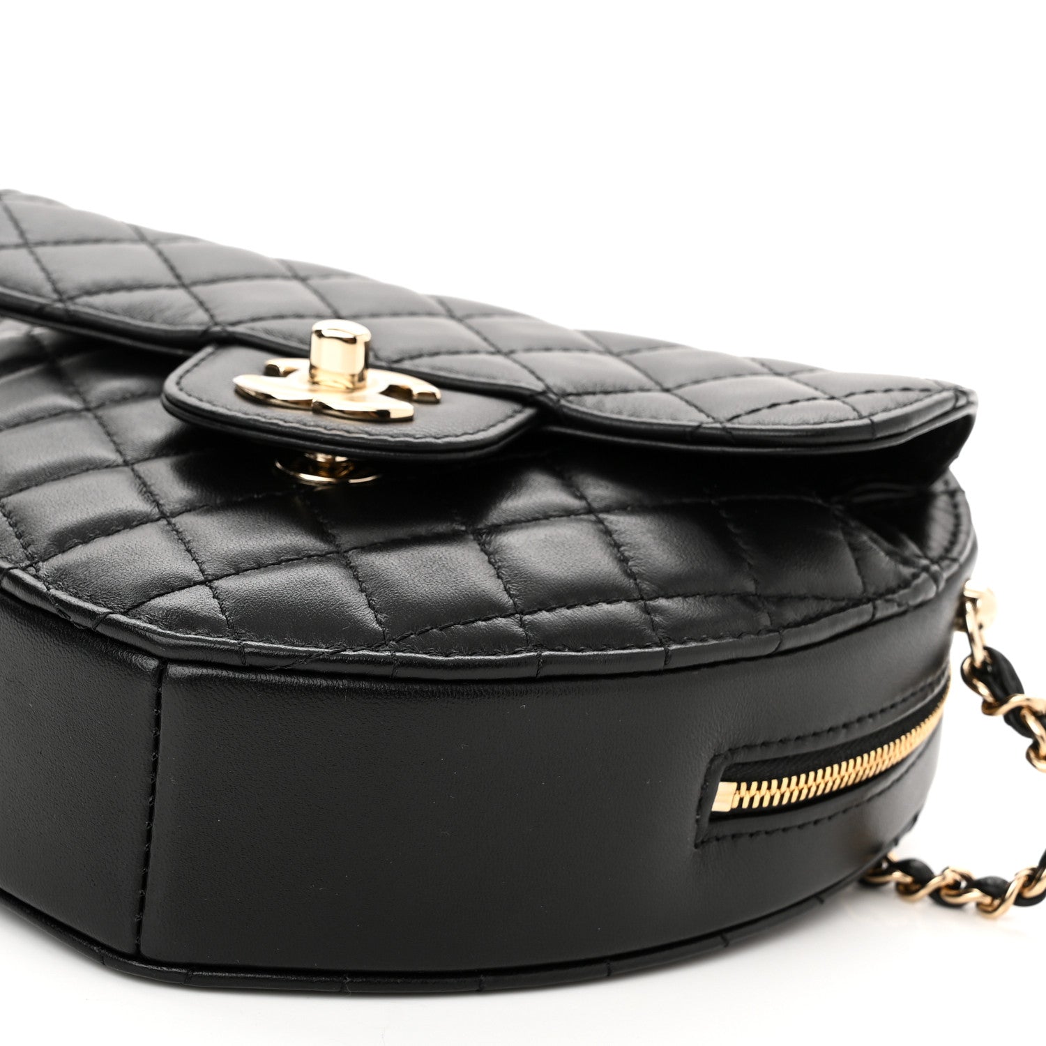 Chanel Lambskin Quilted CC In Love Heart Bag Black 10 of 10