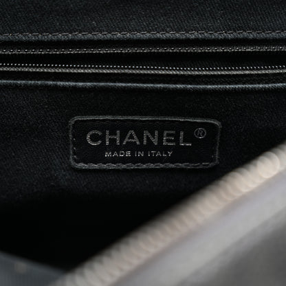 Chanel Iridescent Caviar Quilted Jumbo Easy Flap Grey 6 of 10