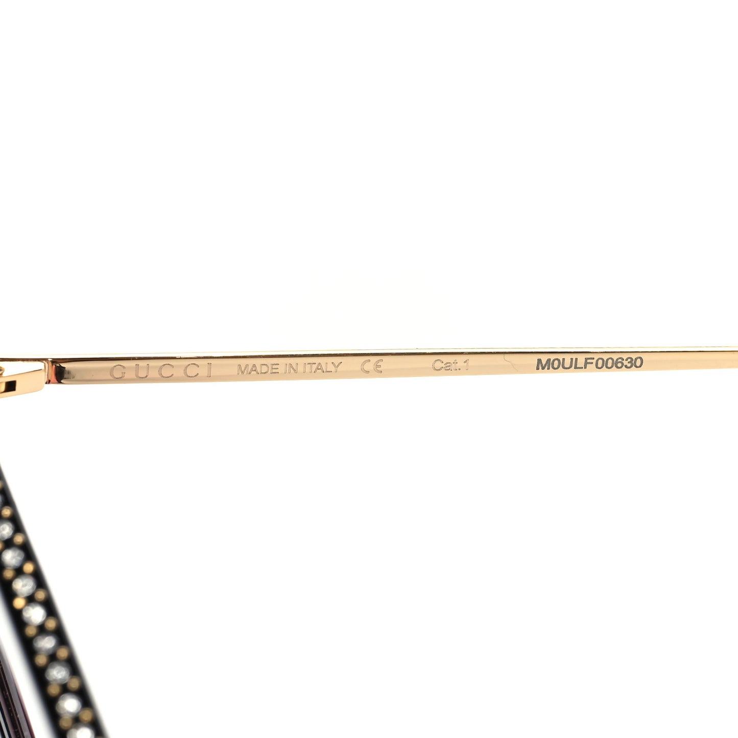 Acetate Crystal Geometric Sunglasses GG0430S Black