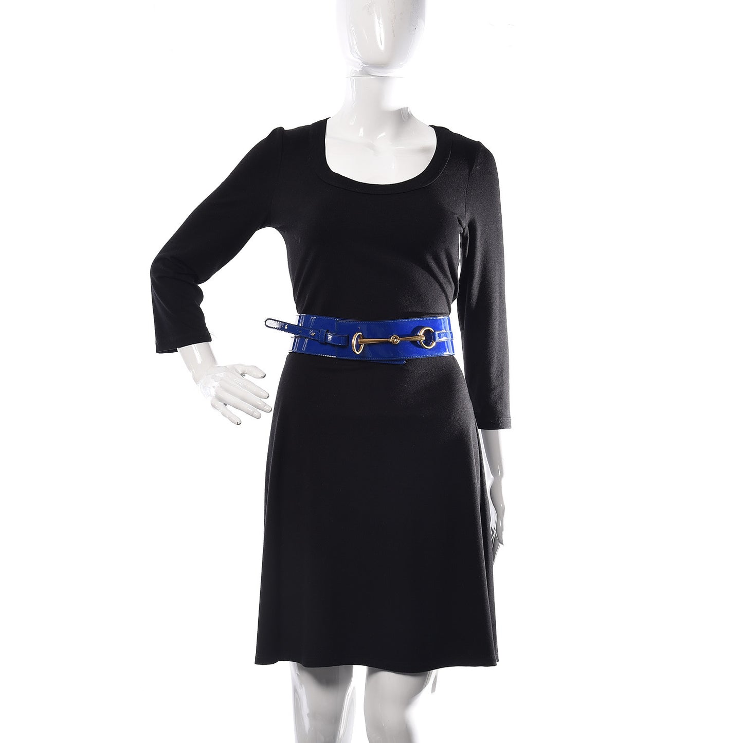 Patent Bright Bit Wide Belt 90 36 Deep Zaffiro