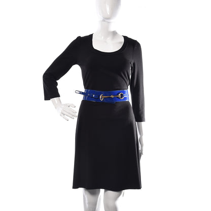 Gucci Patent Bright Bit Wide Belt 90 36 Deep Zaffiro 2 of 6