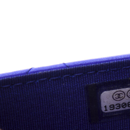 Chanel Calfskin Quilted Fancy CC Wallet On Chain WOC Blue 9 of 10