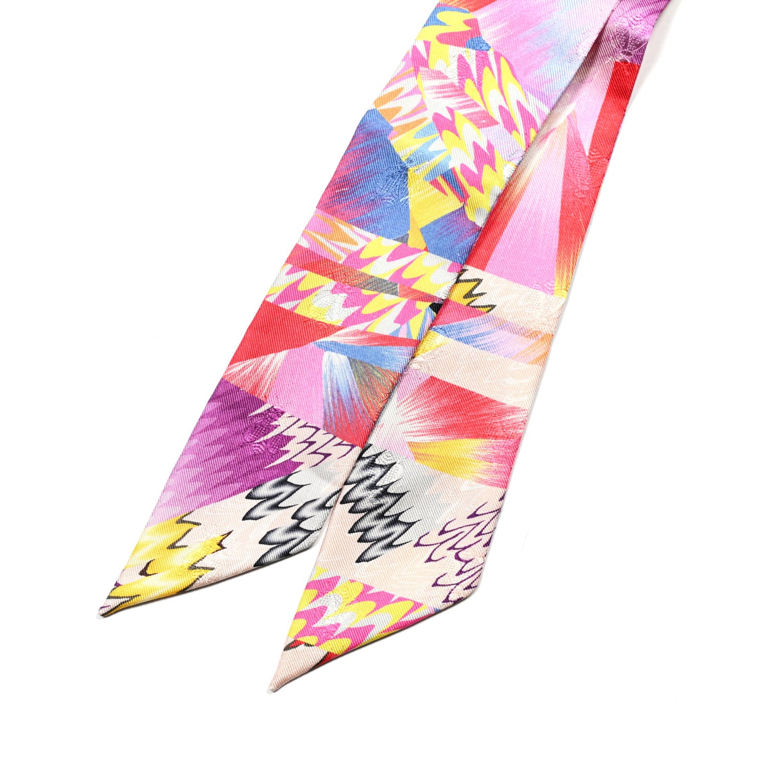 Hermes Silk All Over Marble Silk Twilly Rose Multicolor Ocre 1 of 4
