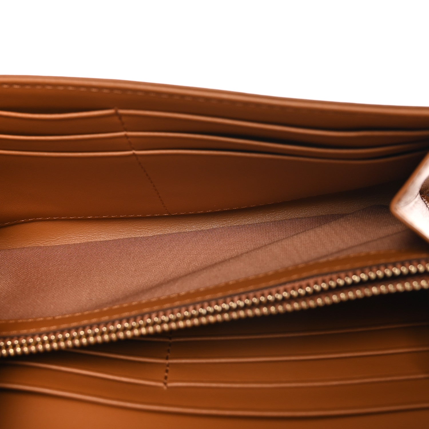 MCM Visetos Large Patricia Chain Wallet Cognac 6 of 9