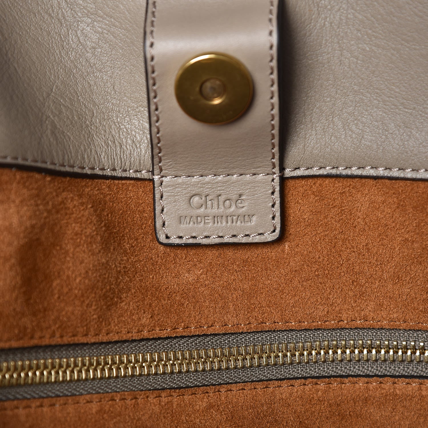 Chloe Smooth Calfskin Medium Milo Shopping Tote Motty Grey 8 of 10