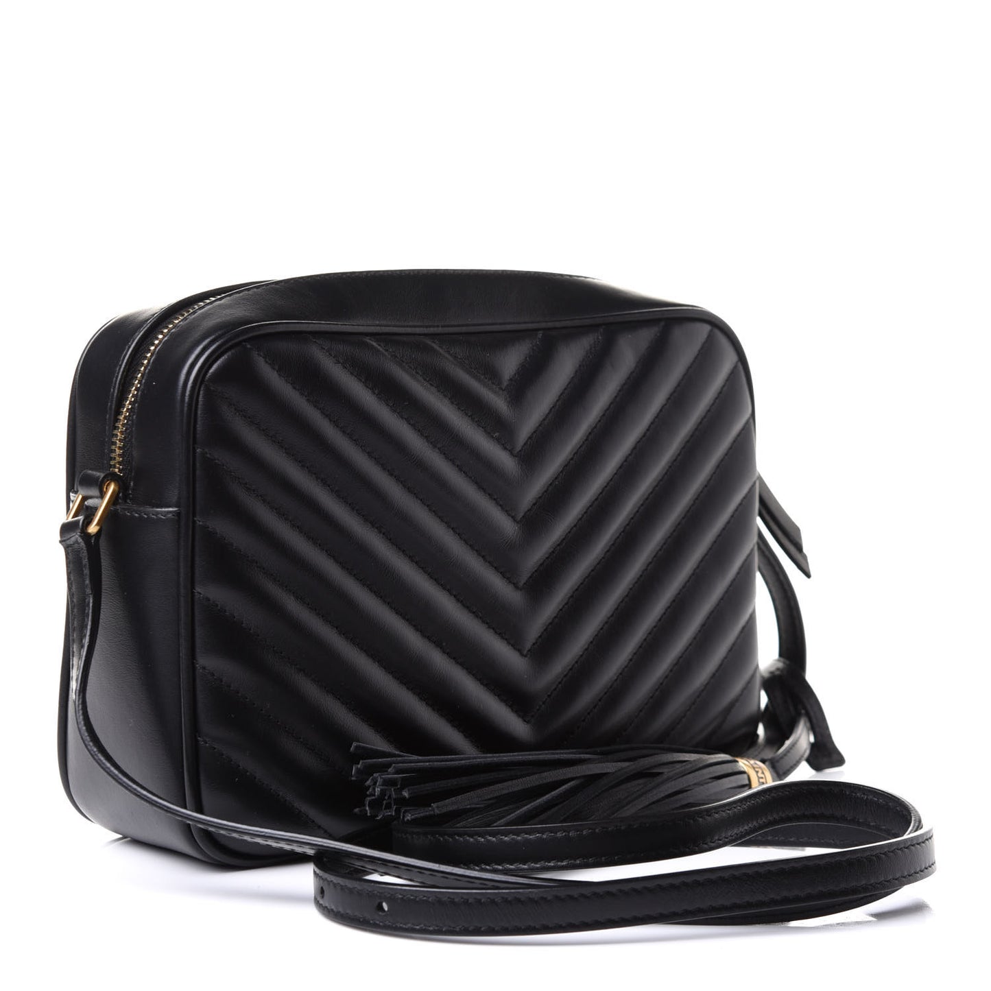 Calfskin Matelasse Monogram Lou Camera Bag Black