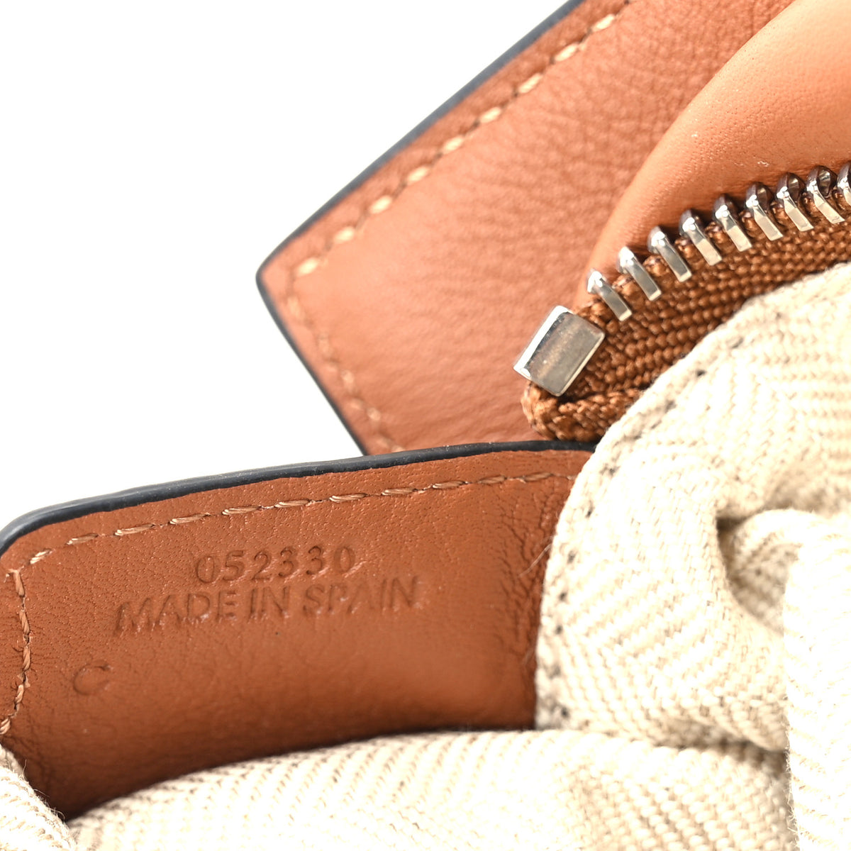 Calfskin Small Puzzle Edge Bag Tan