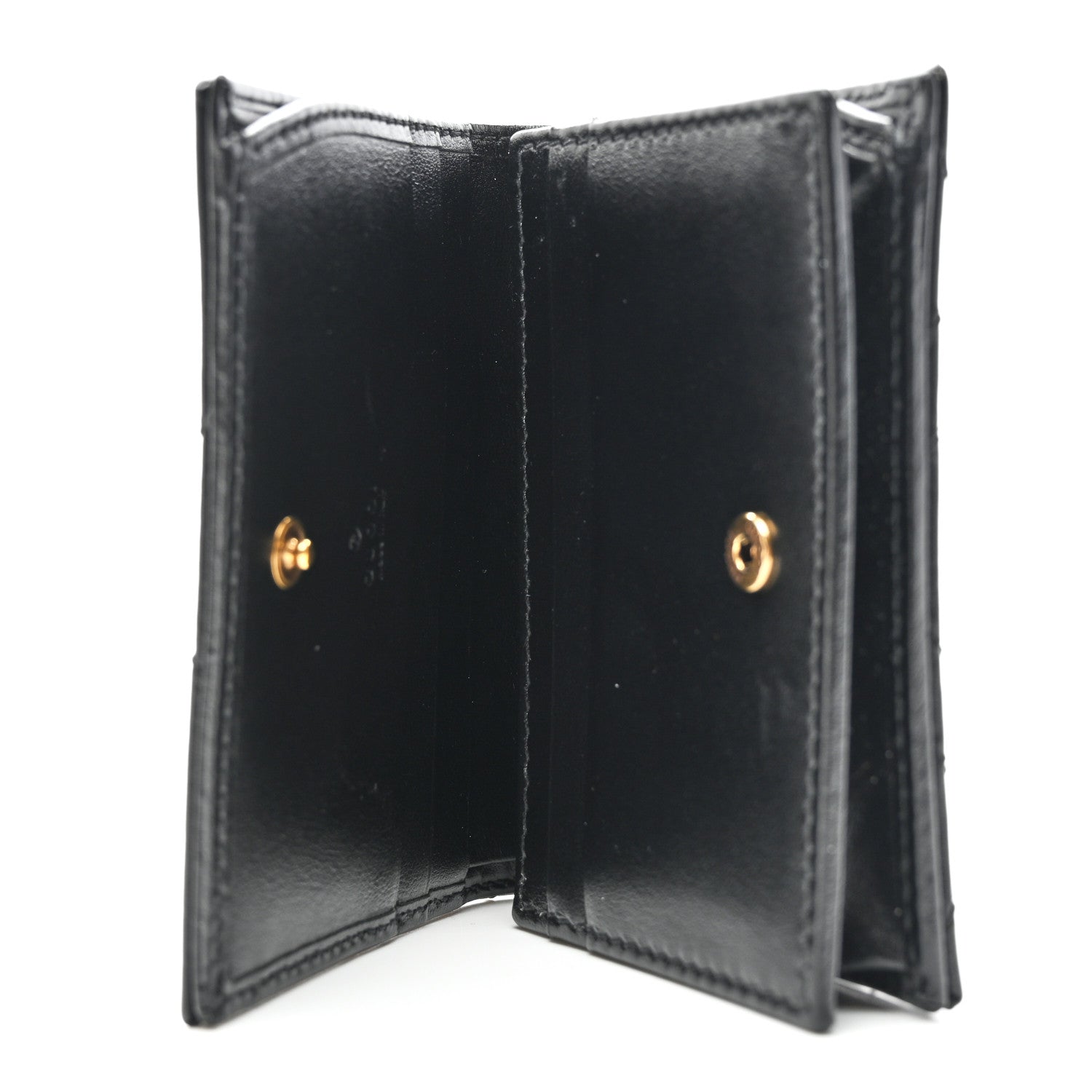 Gucci Calfskin Matelasse GG Marmont Card Case Wallet Black 5 of 8