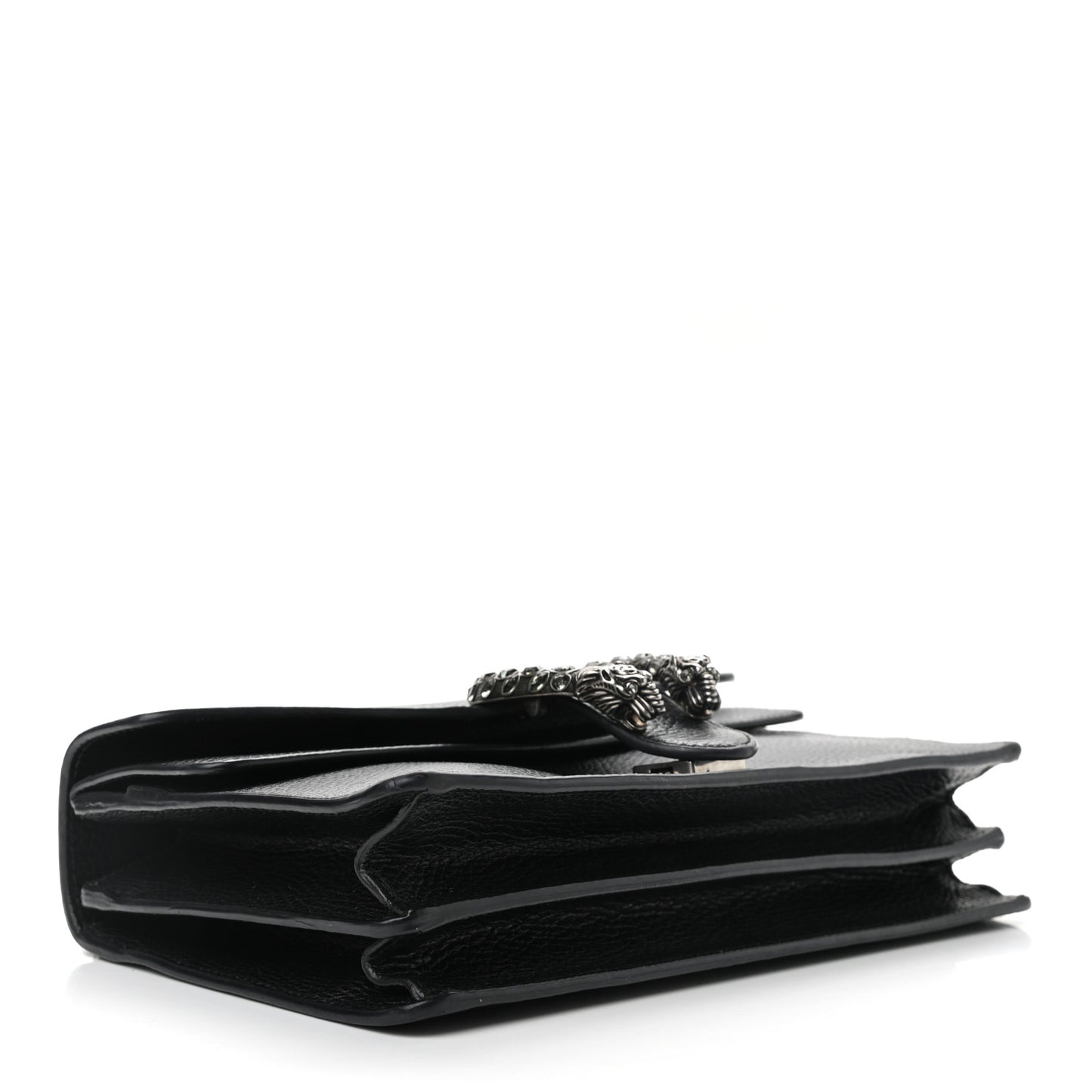 Pebbled Calfskin Small Dionysus Shoulder Bag Black