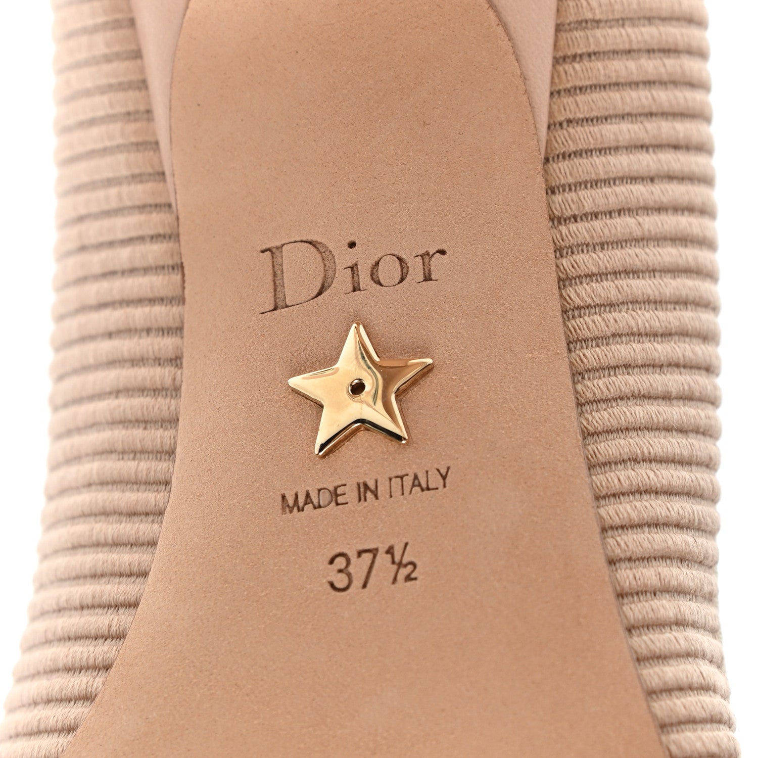 Christian Dior Technical Canvas Ribbon J 'Adior Pumps 37.5 Powder Nude 6 of 9