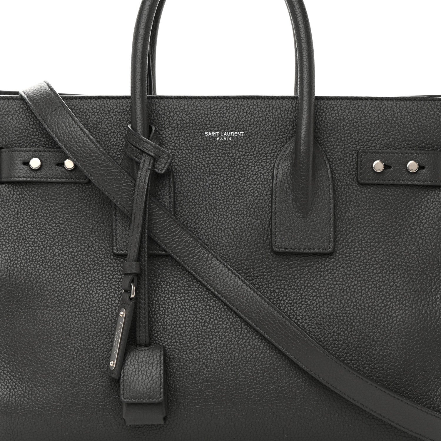 Saint Laurent Grained Calfskin Small Supple Sac De Jour Fog 8 of 17