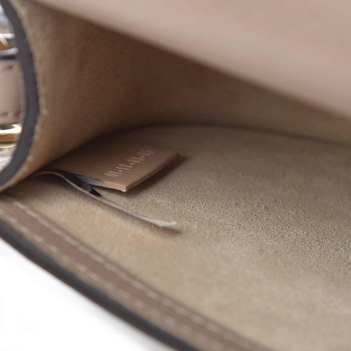 Calfskin Suede Small Nile Bracelet Bag Motty Grey