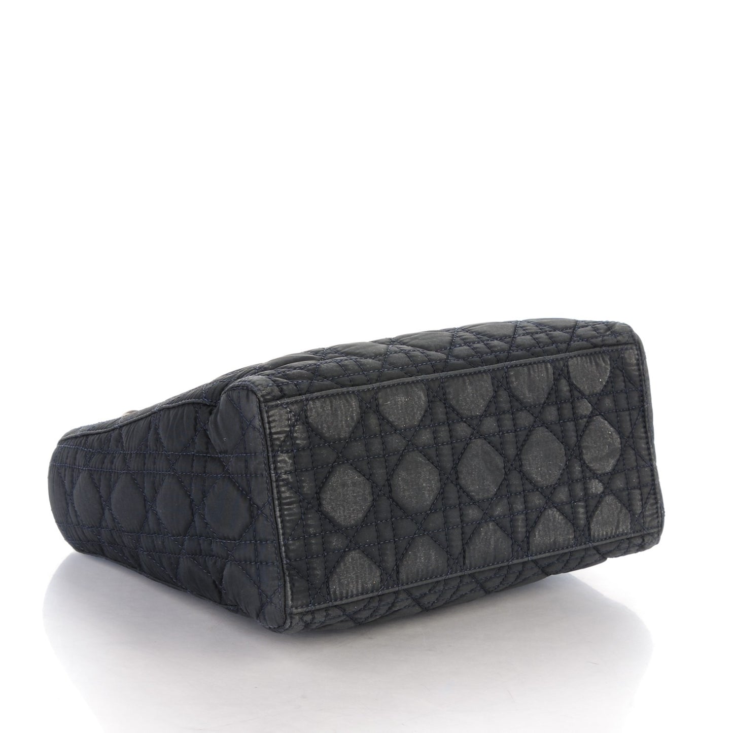 Nylon Cannage Medium Lady Dior Navy