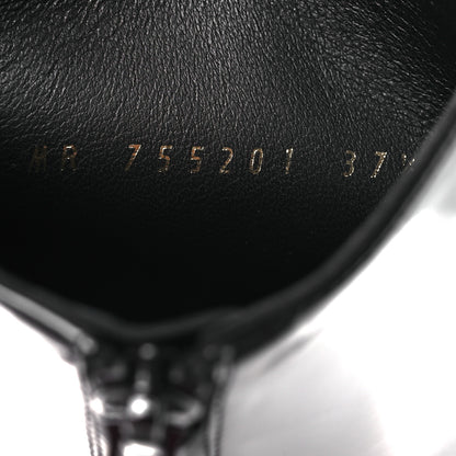 Saint Laurent Vitello Marilyn Auteuil 105 Ankle Zip Boots 37.5 Black 10 of 11