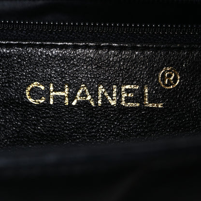 Chanel Lambskin Chevron Quilted Top Handle Tote Bag Black 6 of 11