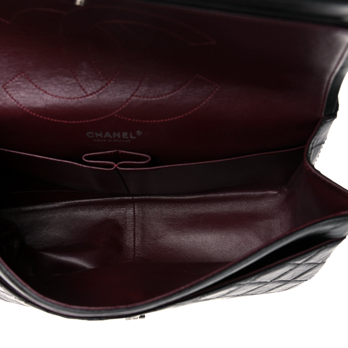Aged Calfskin Quilted 2.55 Reissue 227 Flap Black