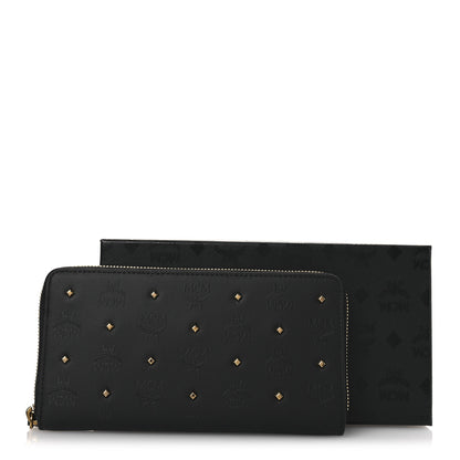 MCM Odeon Studded Large Zip Around Wallet  Black 8 of 8