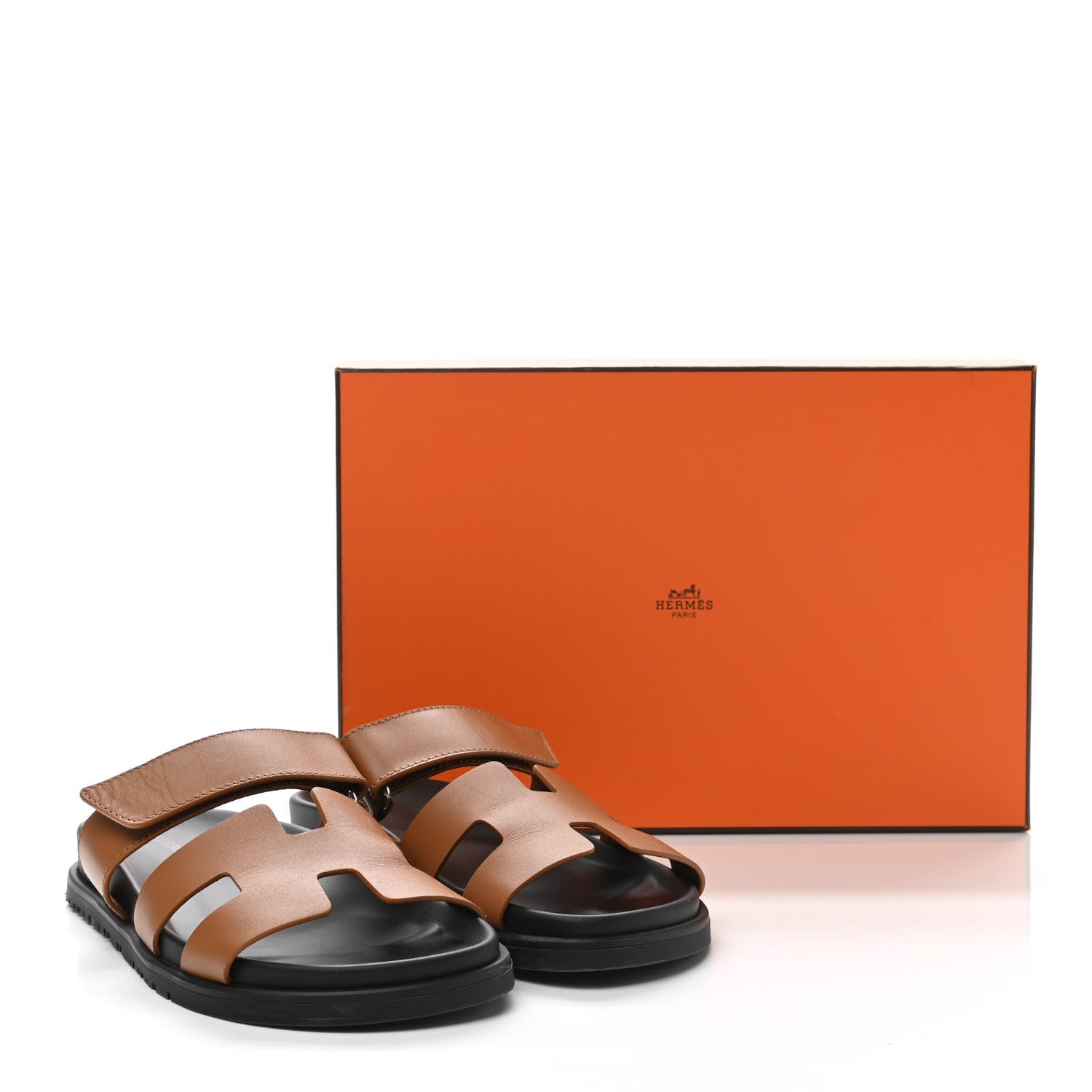Hermes Calfskin Womens Chypre Sandals 37 Naturel 9 of 9