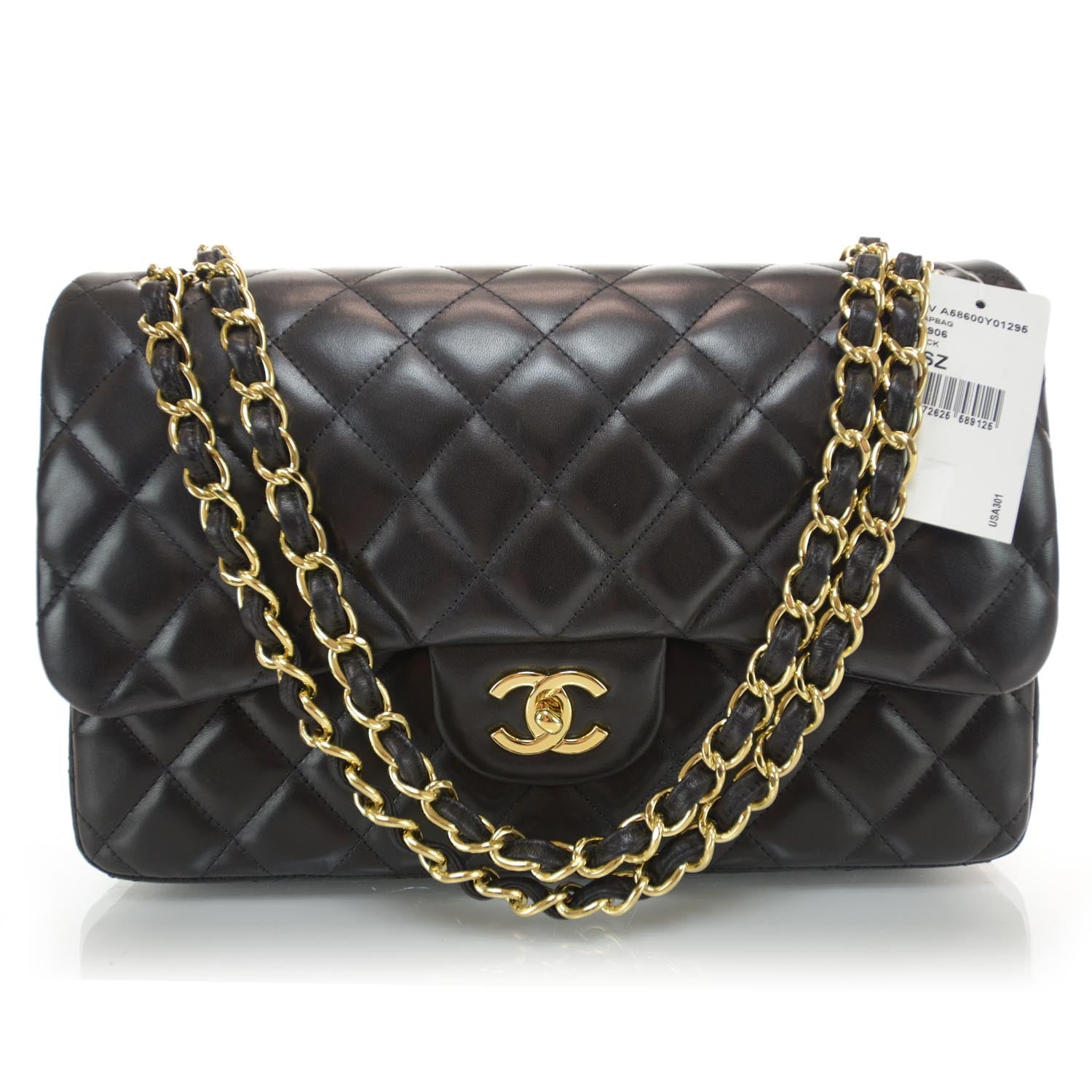 Chanel Lambskin Jumbo Double Flap Black 1 of 10