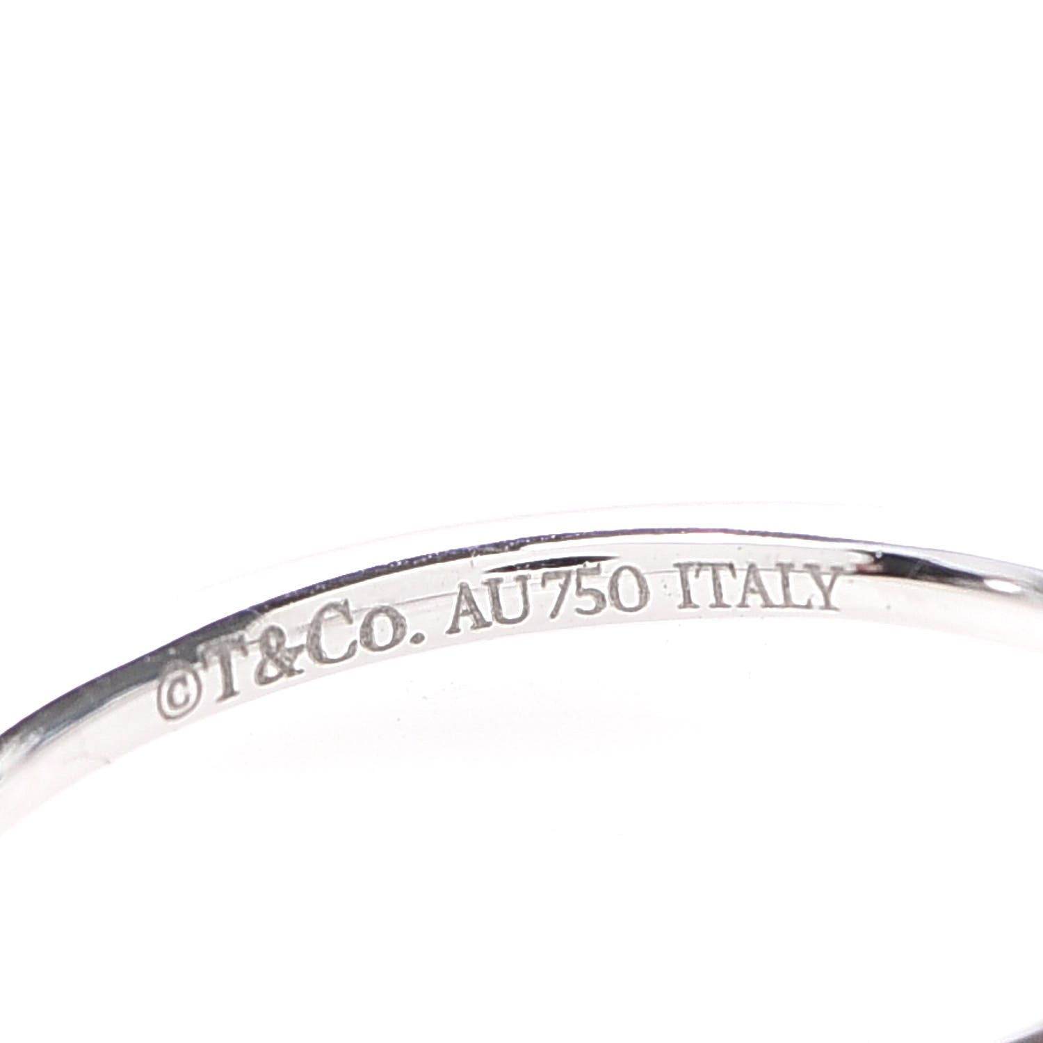 Tiffany 18K White Gold Ruby T Wire Ring 53 6.5 4 of 5