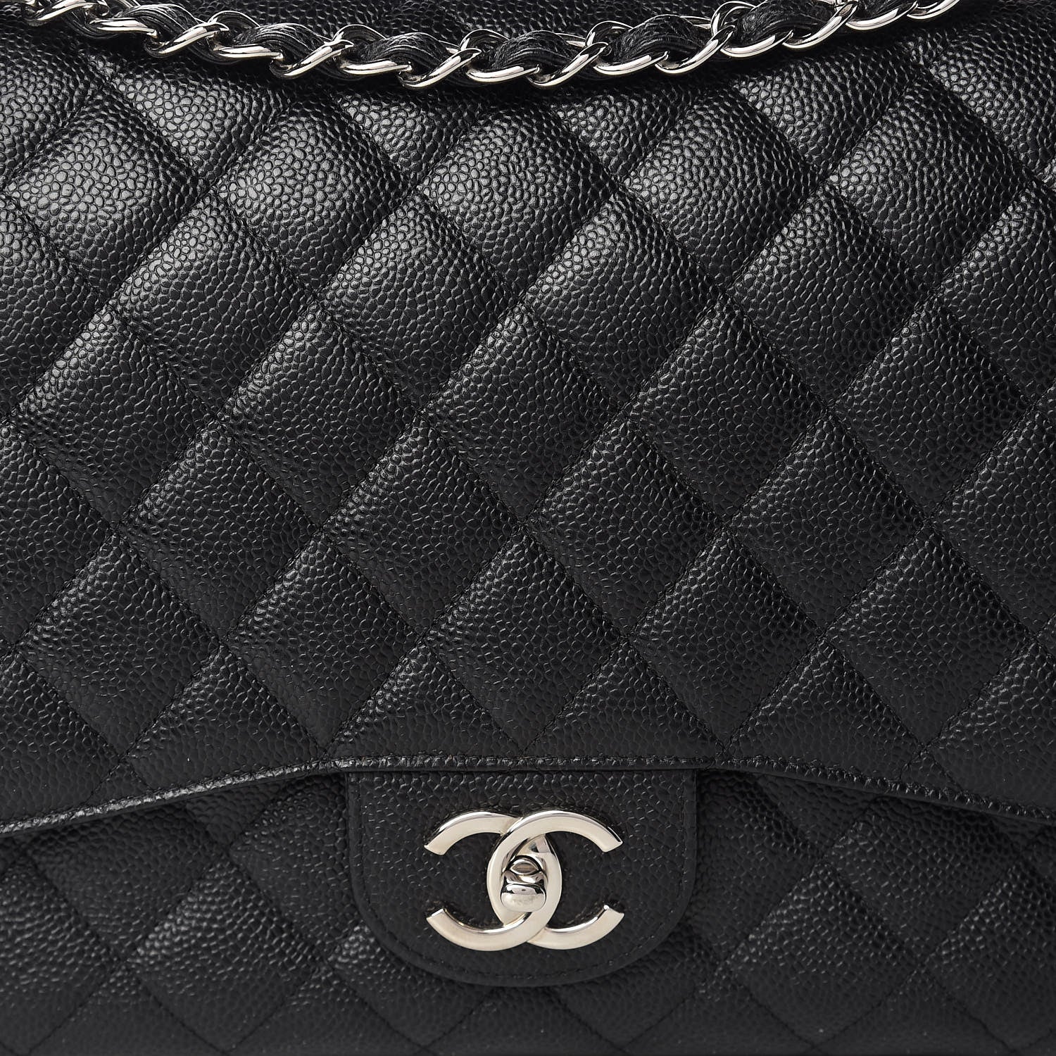 Chanel Caviar Quilted Maxi Double Flap Black 8 of 11