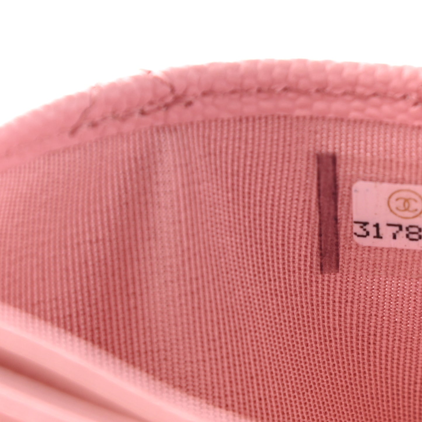 Caviar Quilted Card Holder Pink