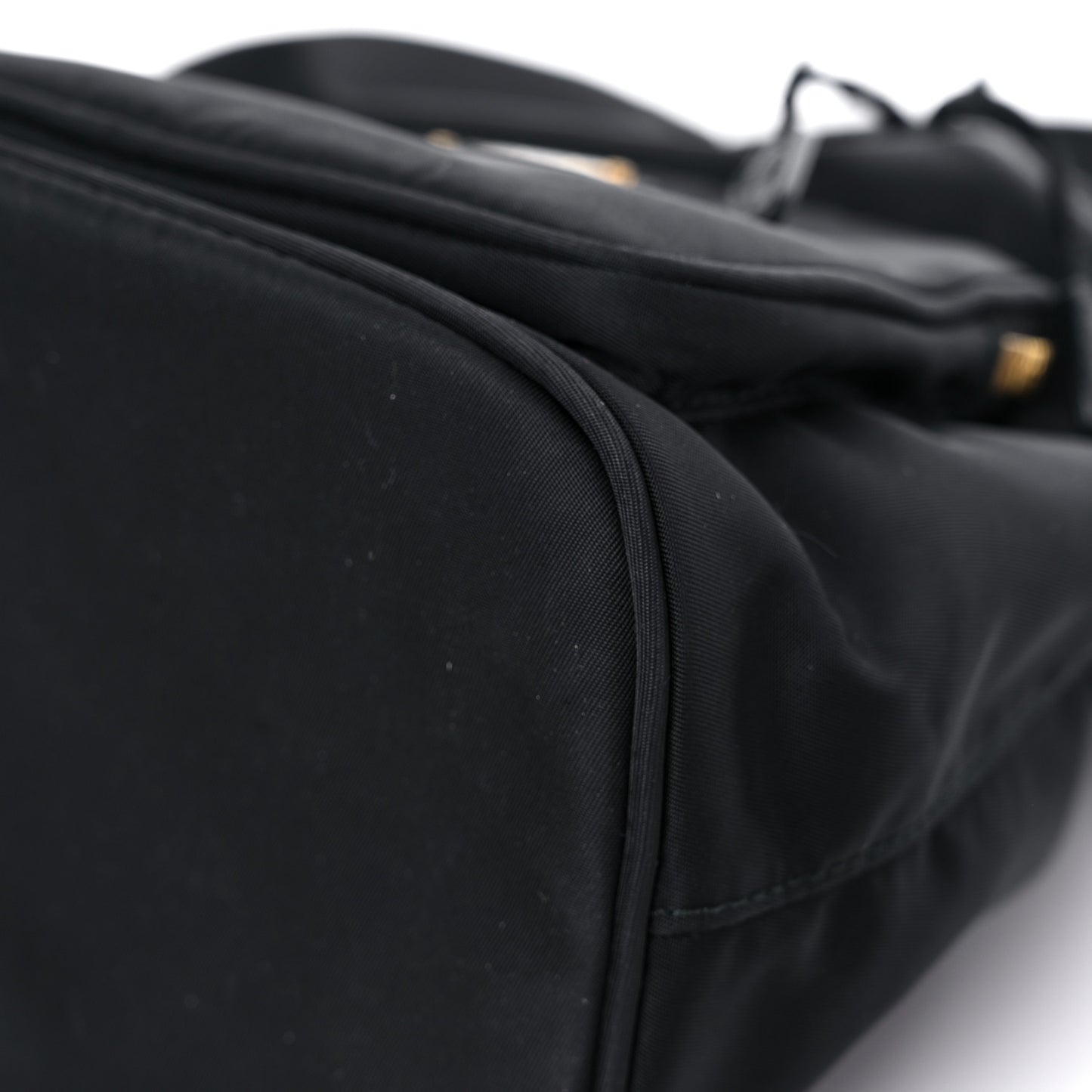 Saffiano Tessuto Nylon Mini Bucket Crossbody Bag Black