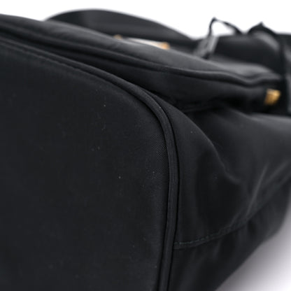 Prada Saffiano Tessuto Nylon Mini Bucket Crossbody Bag Black 9 of 18