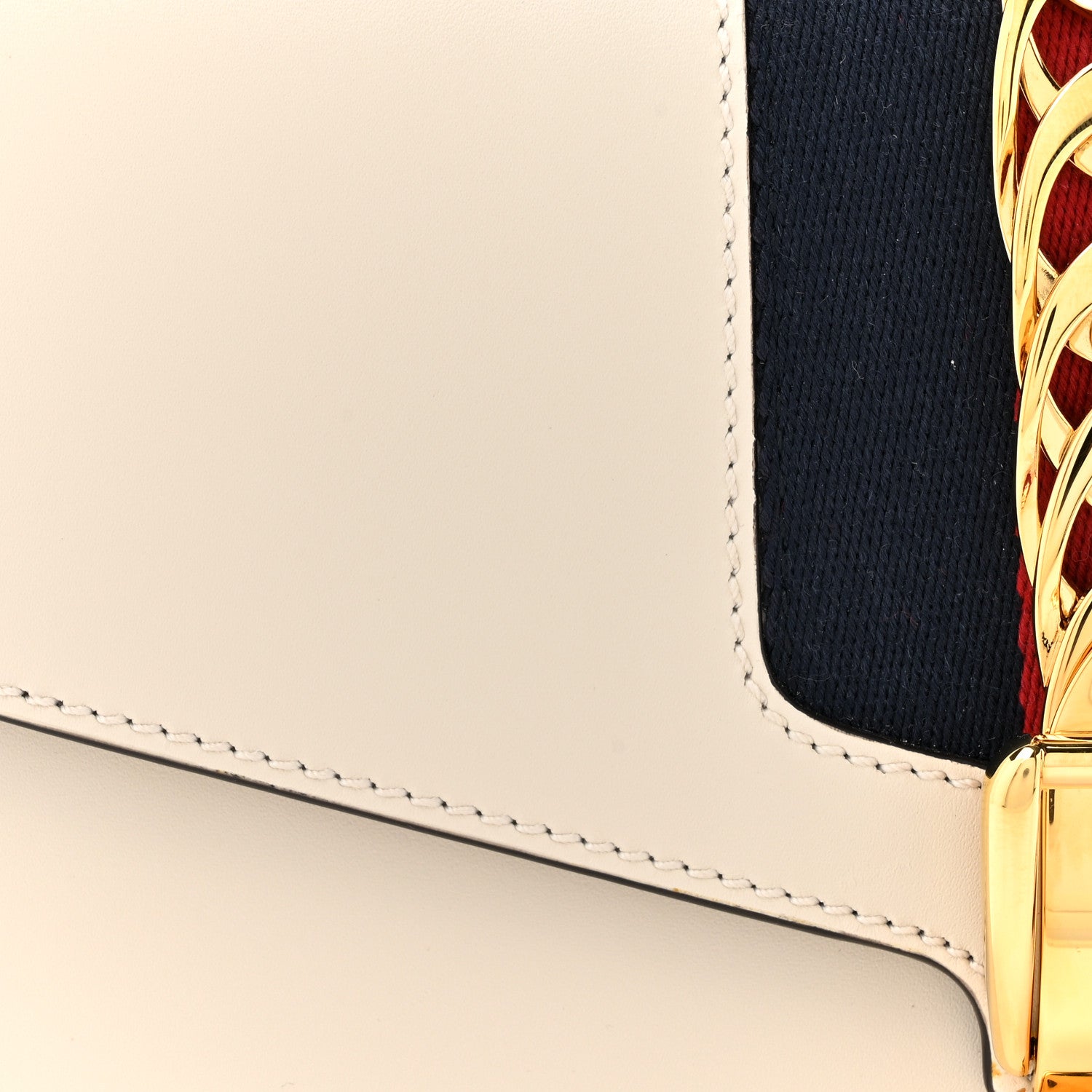 Gucci Calfskin Small Sylvie Shoulder Bag Off White 8 of 16
