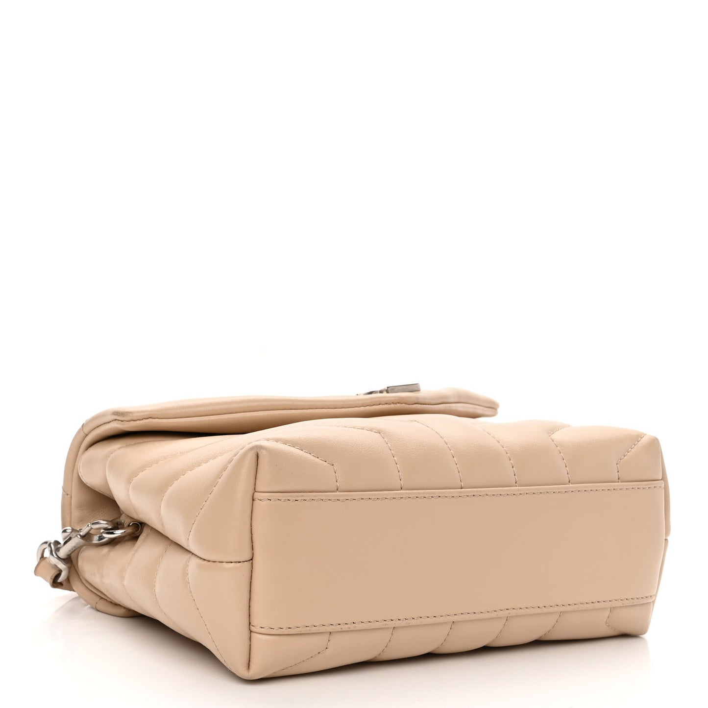 Calfskin Y Quilted Monogram Toy Loulou Crossbody Bag Nude Powder