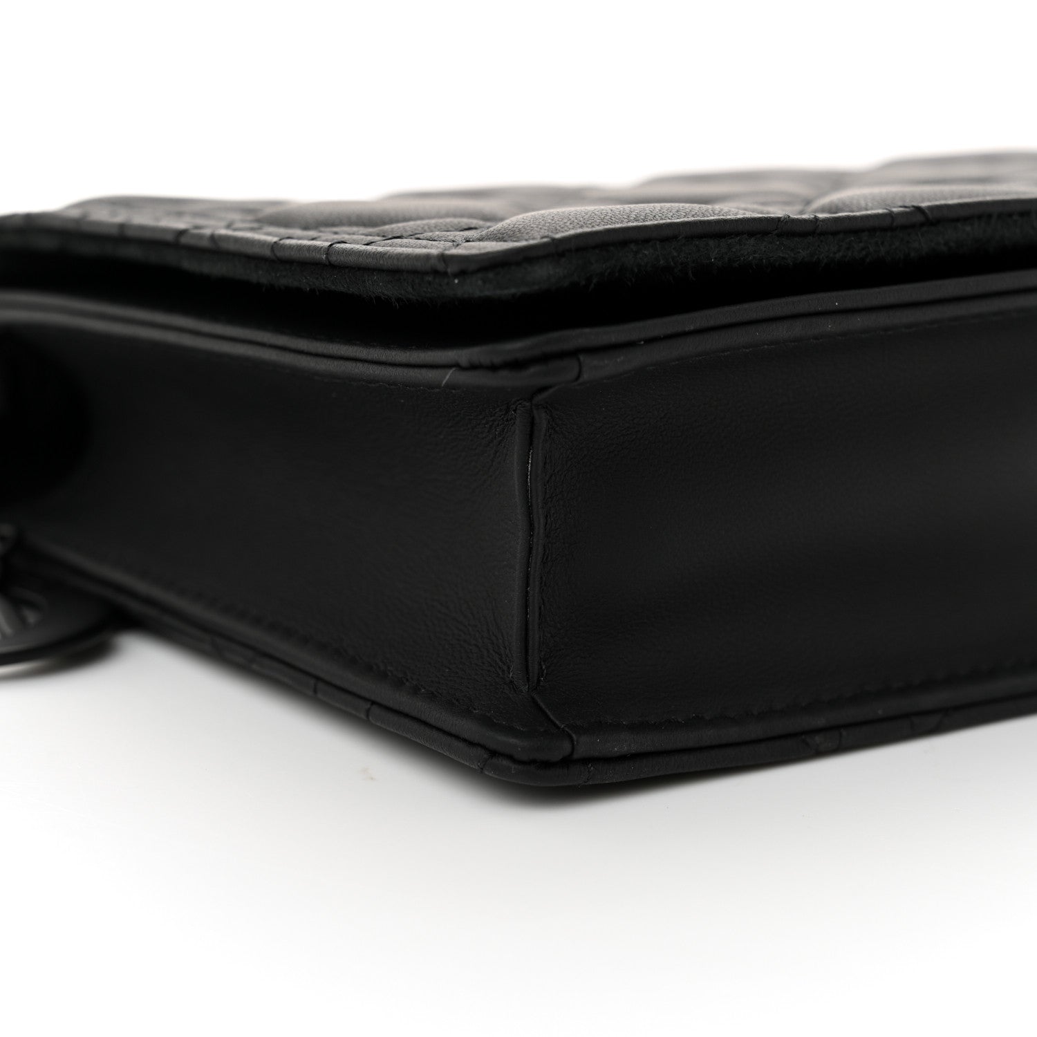 Christian Dior Ultra Matte Calfskin Cannage Lady Dior Clutch Black 10 of 12