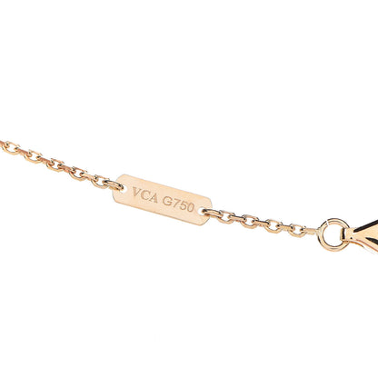 Van Cleef & Arpels 18K Yellow Gold Mother of Pearl Vintage Alhambra Pendant Necklace 5 of 7