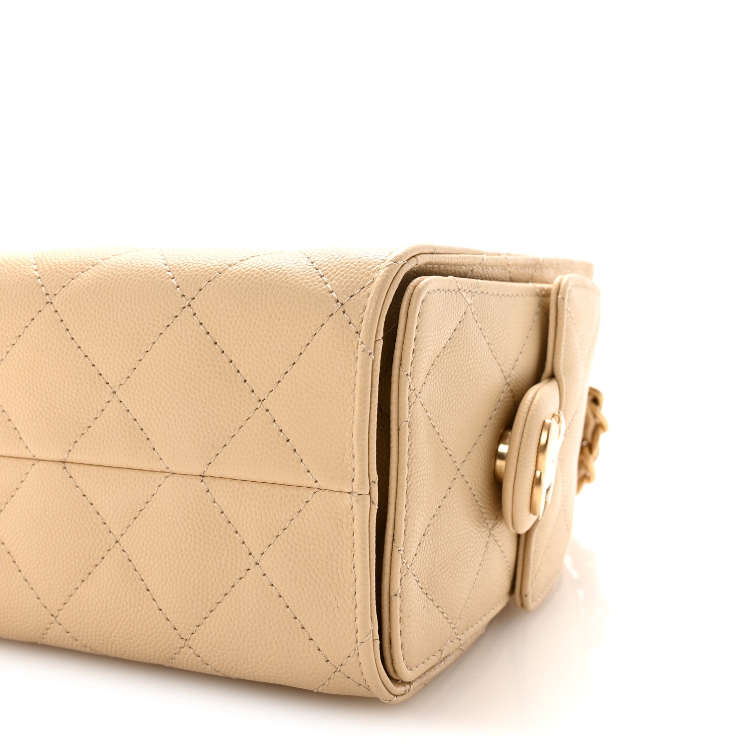 Chanel Caviar Quilted Mini Chanel 25 Handbag Beige 10 of 11