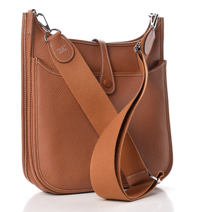 Hermes Taurillon Clemence Evelyne III PM Gold 3 of 10